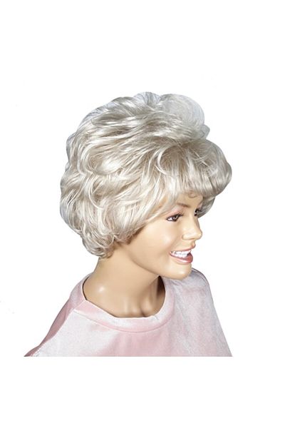 L-line fashion Women's wig, synthetic fiber, with a look, gray