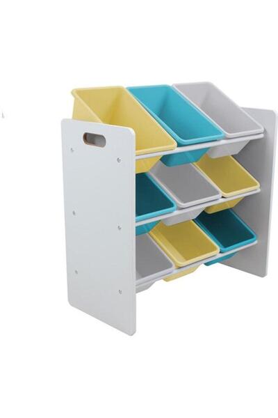 U-Grow Raft depozitare jucarii cu 9 cosuri UGRD 115-BLYE, Multicolor