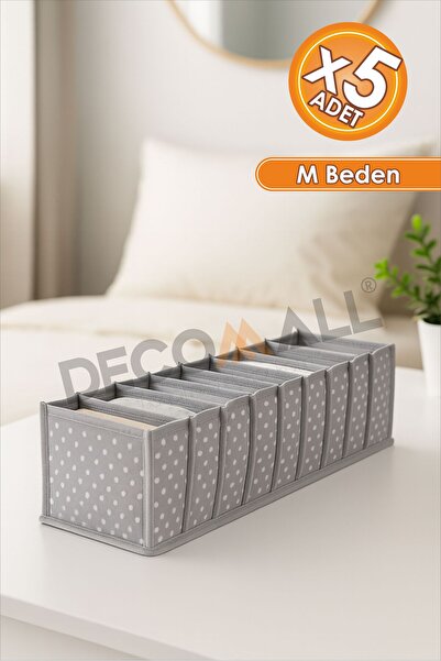 DECOMALL Organizator pentru sertare cu 11 compartimente, gri cu pete, multifu...