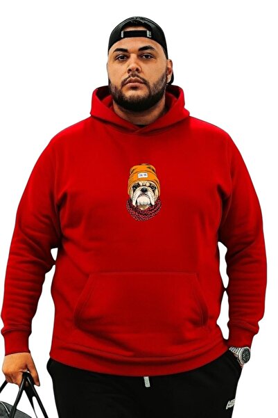 BENROMA 3 Yarn Combed Cotton Dog Printed Oversized Sweatshirt