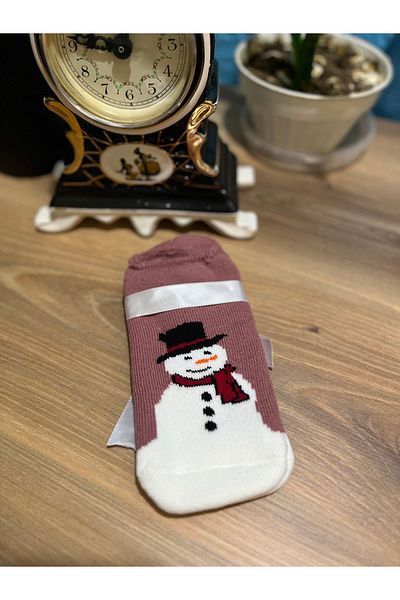 ÜNLÜ ÇORAP Women's New Year's Thermal Booties Socks