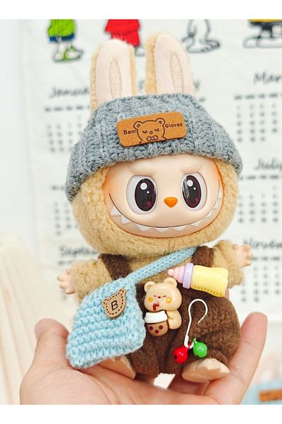 Raffine 3-Pieces Labubu Multicolor Dolls Clothes Accessories Casual Style Outfit for Pretend Play Doll Clot