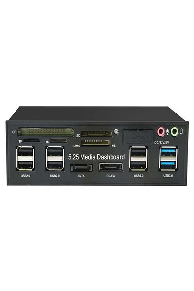 HOPE R Media front panel 5.2", suporta carduri M2/TF/SD/MMC/MS/CF, 8x USB, HOPE R