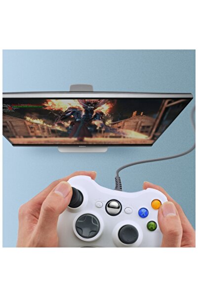 FOXMAG24 ® Wired Joystick Controller for Xbox 360, PC, Laptop, White