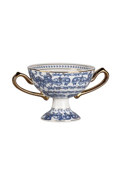 Lucky Art Florance 2-Liter Snack Bowl with Foot and Handle