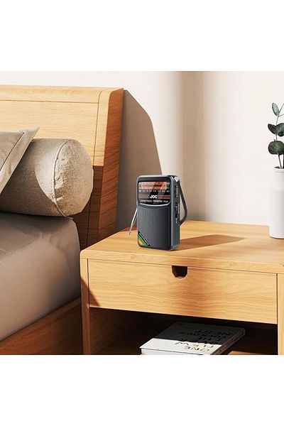 FOXMAG24 Portable radio with speaker, Type-C charging, antenna, 1000mAh battery, compact size