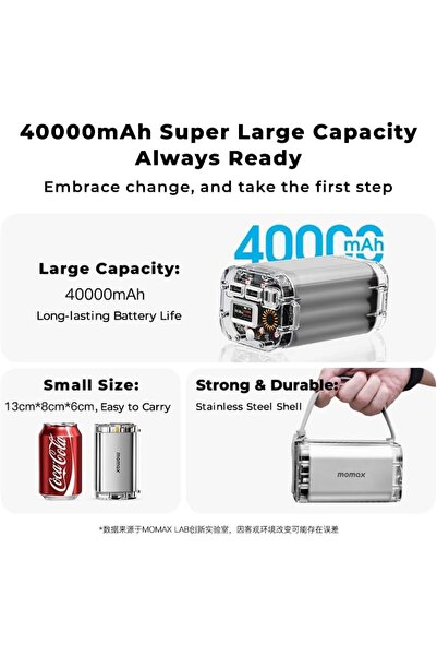 Momax iPowerstone Mini 100W Portable Power Station - Silver