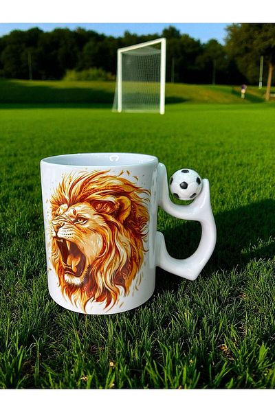 Marblestone Yellow Red Football Player Themed Trophy Cup – Special Design for Fans!