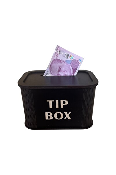 UNT Minimalist Ahşap Tip Kutusu – Kafe & Restoran Tip Box SİYAH