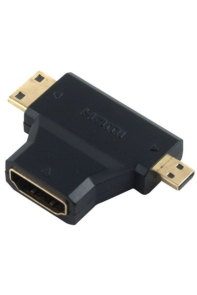 HOPE R 2 in 1 Micro and Mini HDMI male to HDMI female adapter, HOPE R