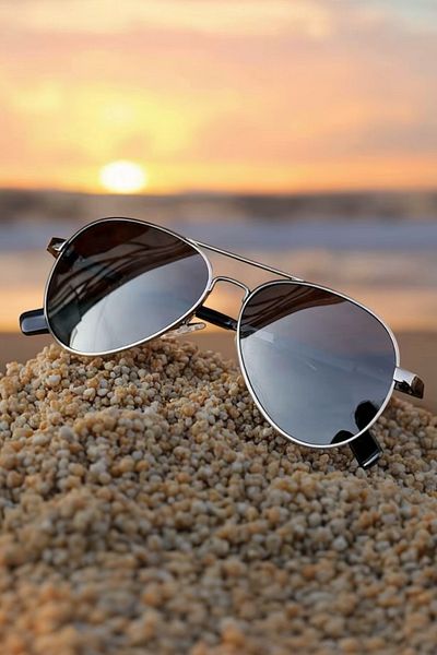 Roger Bacon Damla Model Black Polarized Men's Sunglasses