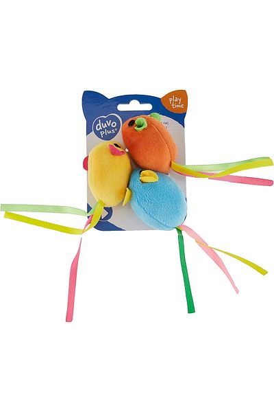 Duvo Terry Mouse With Ribbon Tail 3pcs