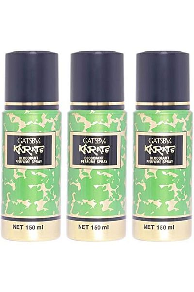GATSBY Deodorant Perfume Spray Karate 150ml, Set of 3