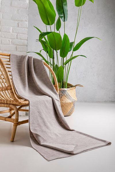 T Crazy T-Crazy Honeycomb Pattern Knitwear Tv Blanket, Knitwear Sofa Accessory Tv Blanket, Soft Textured