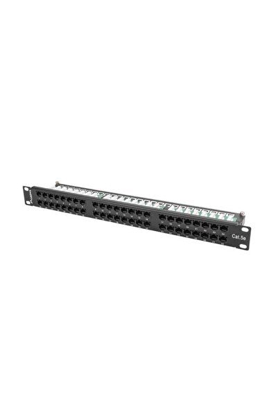 Lanberg Πάνελ διανομής 48 θυρών 1U, κατηγορίας 5e, (Μαύρο)