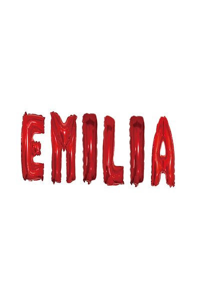 SDX Market Emilia Name Letter Balloon Set, Red, 40Cm