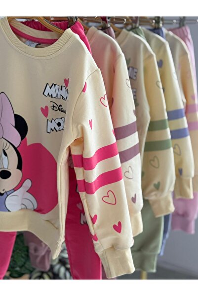 LİLLYPİCCA Girl's 2-Piece Set Long Sleeve Sweatshirt Printed - Elastic Waist Combed Cotton Trousers