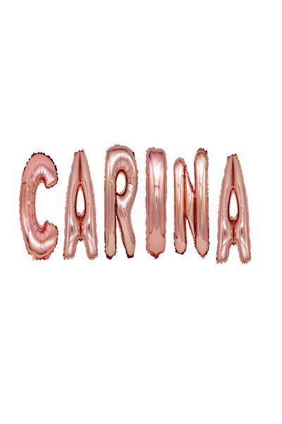 SDX Market Carina Name Letter Balloon Set, Pink Gold, 40Cm