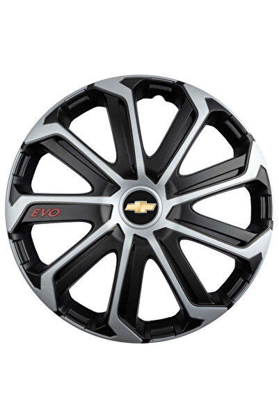 OEM Set de 4 capace de jantă Evo gri-negru R15, pentru CHEVROLET