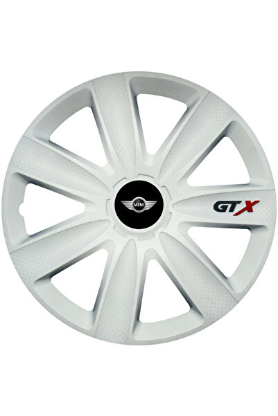 OEM Set de 4 capace de roți GTX albe R16, compatibile cu Mini