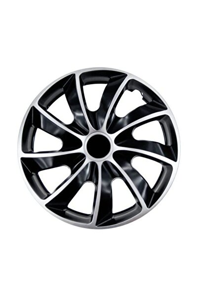 Autohelix MSA Set de 4 capace pentru jante quad de 14" negru-argintiu bicolore