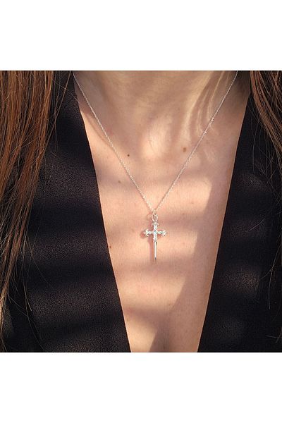 Abundo 925 silver chain Night Cross