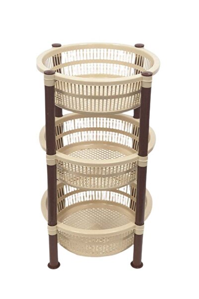 Generic رفوف دائرية بثلاث طبقات للخضراوات 83*33 سنتيمتر