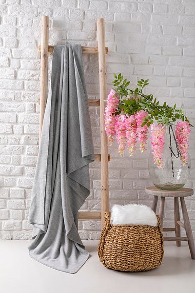 T Crazy T-Crazy Honeycomb Pattern Knitwear Tv Blanket, Knitwear Sofa Accessory Tv Blanket, Soft Textured