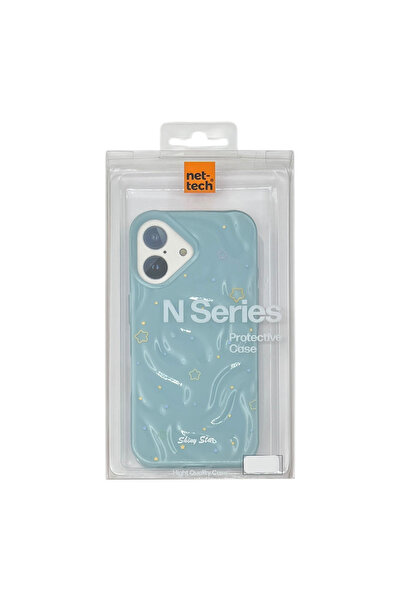 Nettech iPhone 16 Uyumlu NT-N088 Desenli Arka Koruma Kılıf (Mavi) NT-114775