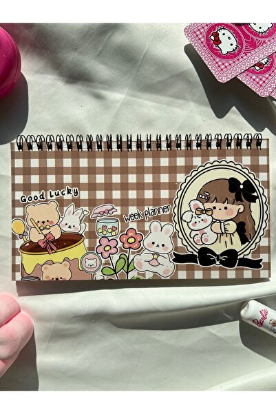 Genel Markalar Good Lucky Kawaii Tasarımlı Klavye Önü Haftalık Planlayıcı