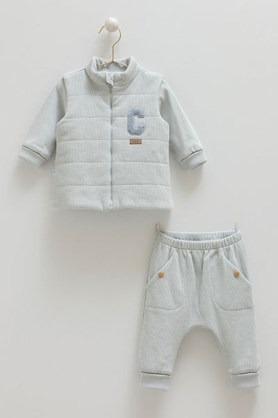 Caramell 100% Cotton Baby Boy 3-Piece Knitwear Set