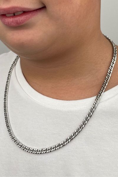 Takı Dükkanı Flat Sports Model Thin 3mm Gourmet Men's Steel Necklace Chain Eck13K
