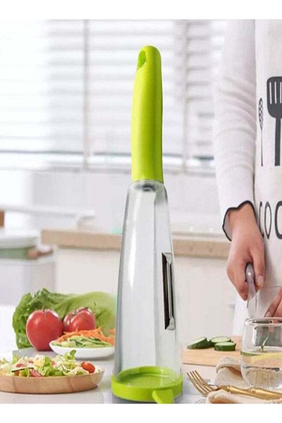 Raffine Vegetable Peeler With Container Storage Box Green 20x3cm