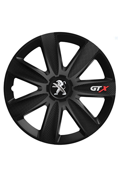 Autohelix MSA Set de 4 capace de jantă GTX Carbon Black R16, pentru Peugeot