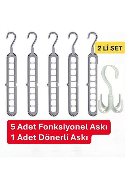 VİALEX 5 komada funkcionalnog organizatora za ormarić, vješalica za majice Ko...