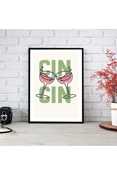 woodsia Tablou cu poster din lemn MDF cu aspect de cadru dintr-o bucată YZ TE...