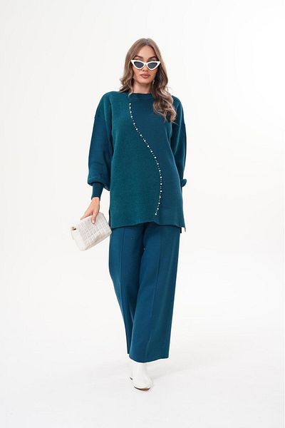 badibadii Women's Winter Thick Double Suit Knitwear Suit