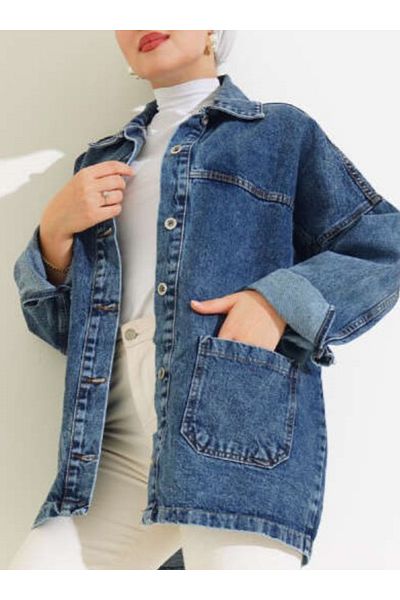DEDEMAX Denim Jacket - Dark Blue -