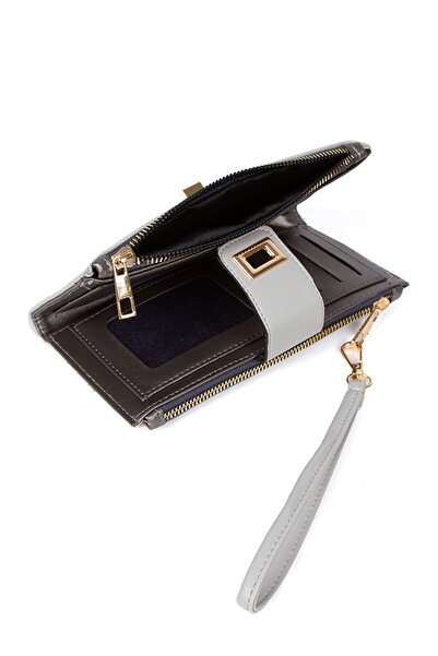 Newish Polo Women's Ocean Blue Soft Texture Leather Card Holder and Wallet