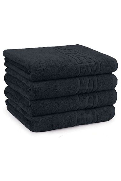 E EFRALL Set 10 facial towels 50x90 cm, 550g, hotel, Greek model - Black