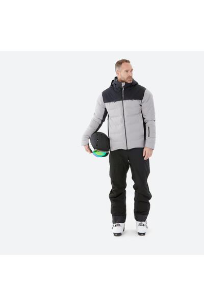 Decathlon Wedze Men's Inflatable Ski Jacket - Grey/Black - Warm 500