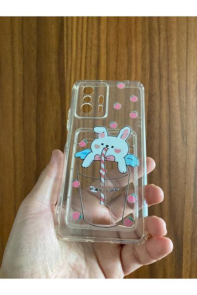 Newon Mi 11t Pro Teddy Bear Printed Card Holder Business Card Silicone Phone Case Cover Cover Case