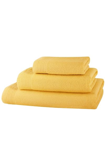OEMN Premium 3-piece bath towel set, The One, 100% cotton, Straw yellow