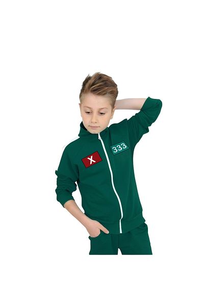 aynewmoda Copy - Unisex Zipper Number Printed Long Sleeve Tracksuit Set and Long Pants