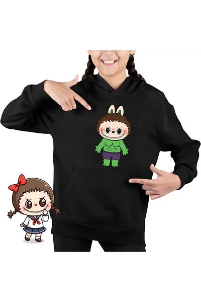 OEM Labubu Hulk Kids Girls Sweatshirt