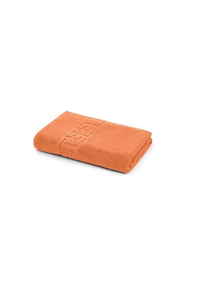 E EFRALL Set 3 face towels 50 x 90, 550g, hotelier, Greek pattern - orange
