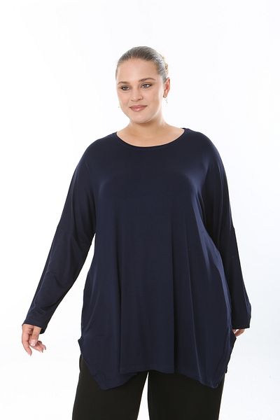 MODA LİZZA Women's Lycra Viscose Fabric Large Size Tunic One Size Bust Size 150 cm