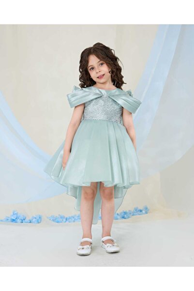 Miss Lorin Kids KIZ ÇOCUK ABİYE ELBİSE TAŞLI FİYONKLU
