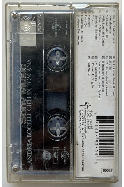 Raks أندريا بوكيلي سييلي دي توسكانا كاسيت (كاسيت الطبعة الأصلية)