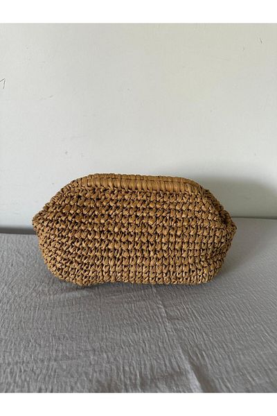 İLMEKSTYLE hand knitted straw bag